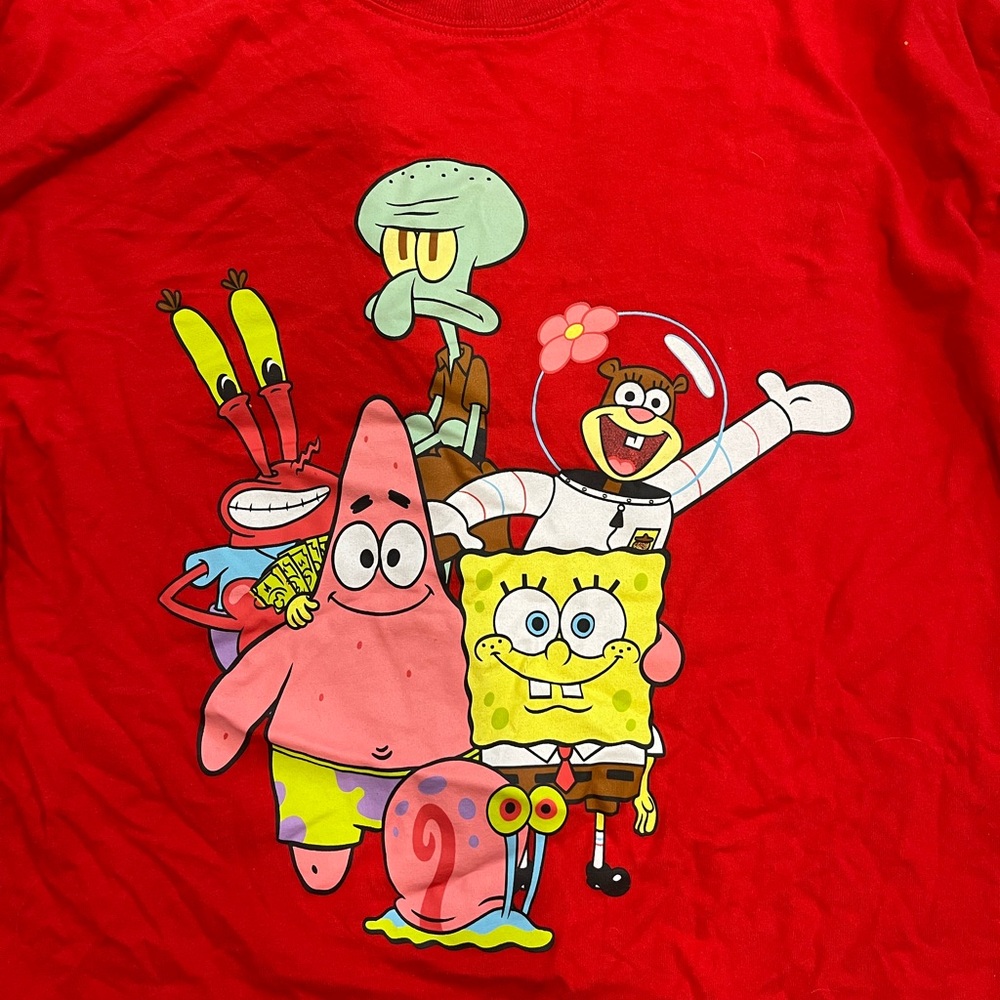 SpongeBob SquarePants Cropped Red Long Sleeve
